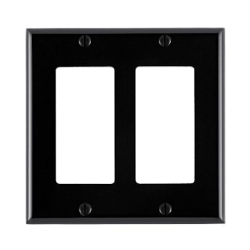 LEVITON 80409-E BLK.2G FLAT DECORA 