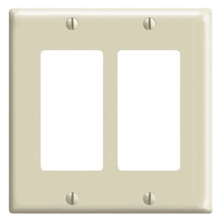 LEVITON 80409-I PLATE 2G DEC PLASTIVOIRE 