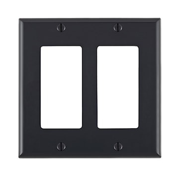 LEVITON 80409-NE PLAQUE 2G DEC NYLON NOIR
