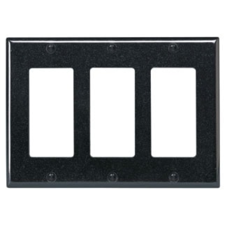 LEVITON 80411-E PLATE BLACK 3G 