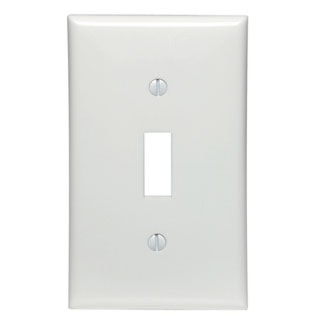 LEVITON 80701-W PLATE SW.NYLON WH. 