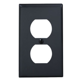 LEVITON 80703-E PLATE 1G DUPLEX NYLON BLACK/EBONY 