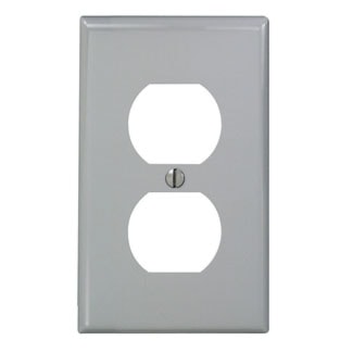 LEVITON 80703-GY PLAQUE 1G DUPLEX NYLONGRIS