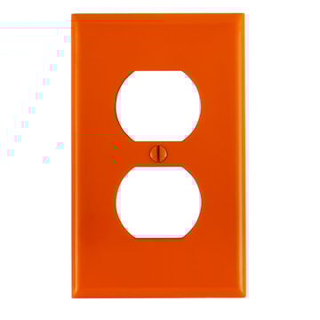 LEVITON 80703-ORG PLATE 1G DUPLEX NYLONORANGE 