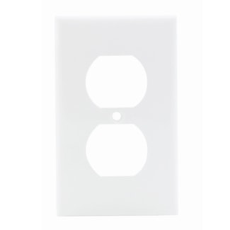 LEVITON 80703-W 1 GANG DUP RECP PLATE WHNYLON 