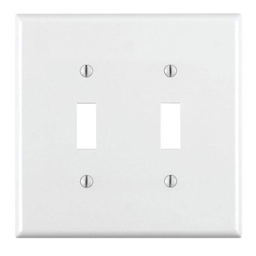 LEVITON 80709-W PLAQUE 2G INTERR NYLONBLANC