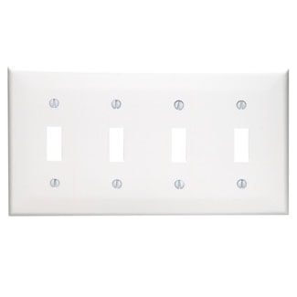 LEVITON 80712-W PLAQUE 4G INTERR NYLONBLANC