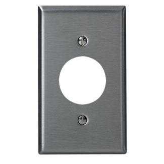 LEVITON 84004-40 PLATE 1G RECEIPT 15A SS 