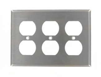 LEVITON 84030-40 PLAQUE 3G 3DUPLEX SS