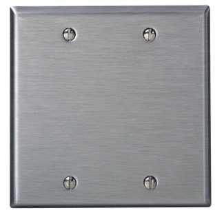 LEVITON 84125-40 2G PLATE SHUTTER MOUNTED FLANGE STAINLESS STEEL 