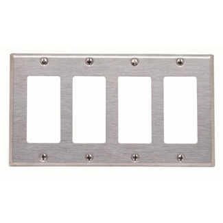 LEVITON 84412-40 PLATE 4G DEC SS 
