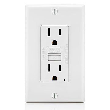 LEVITON GFNT1-W RECEPT DDFT AUTO TEST 15A125V BLANC