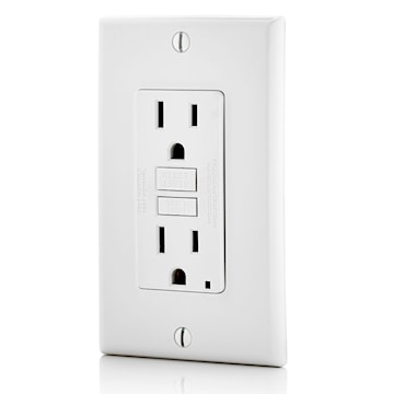 LEVITON GFNT1-W RECEPT DDFT AUTO TEST 15A125V BLANC