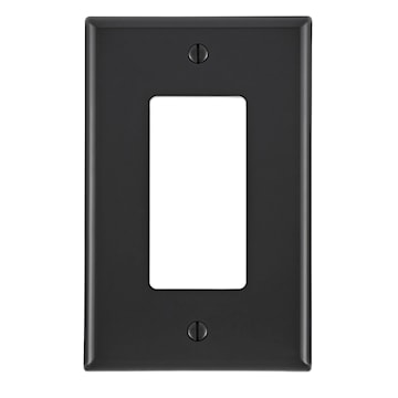 LEVITON PJ26-E PLATE 1G DEC THERMO SCREW BLACK 