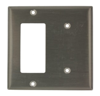 LEVITON S1426-N PLATE 2 GANG DECORA AND VIRGIN SS 