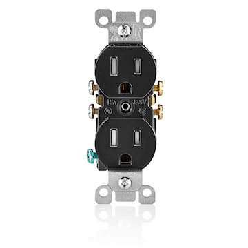 LEVITON T5320-E RECEPT 15A 125V DUPINVIOL NOIR