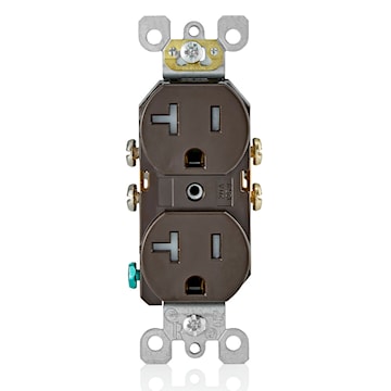 LEVITON T5820 RECEPT 20A 125V DUPINVIOL BRUN