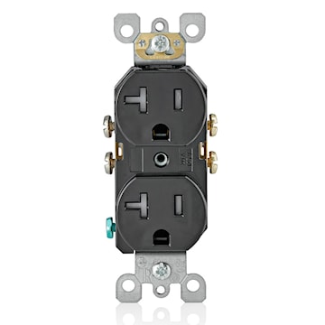 LEVITON T5820-E RECEPT 20A 125V DUPINVIOL EBENE