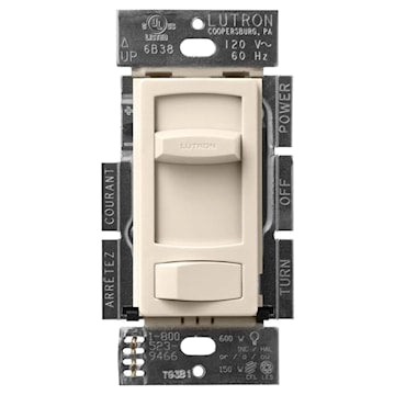LUTRON CTCL-153P-LA CONTOUR CFL/LED LIGHT ALMOND