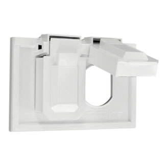 LEVITON 4976-W PLATE 1G DUP CPV COVERHORIZ WHITE 
