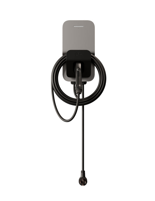 FLO Maison X6 50 A - Argent infini -Branchable - J1772 - Borne de recharge résidentielle de niveau 2