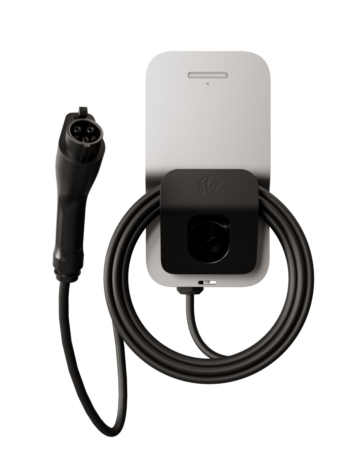 FLO Maison X6 50 A - Argent infini - Installation fixe - NACS- Borne de recharge résidentielle de niveau 2