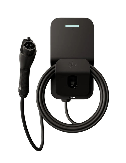 FLO Maison X6 50 A - Noir absolu - Installation fixe - J1772 - Borne de recharge résidentielle de niveau 2