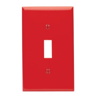 LEVITON 80701-R PLAQUE 1G A BASCULE INTERR VIS ROUGE