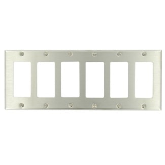 LEVITON 84436-40 PLATE 6G DEC SS 