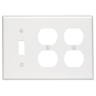 LEVITON 88047 PLAQUE 3G INTERR 2DUPLEXBLANC