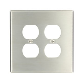 LEVITON 84116-40 PLAQUE 2G SURDIMENSIONNEACIER INOX