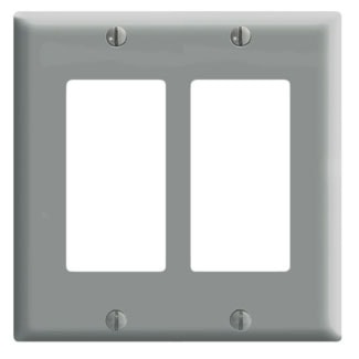 LEVITON 80409-GY PLATE 2G DEC PLAST GRAY 