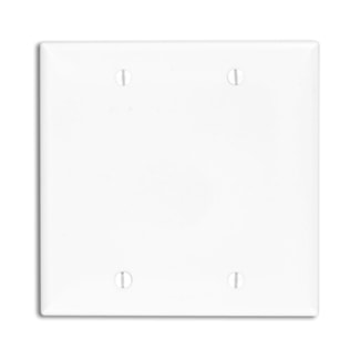 LEVITON 80725-W WALL PLATE 2G 2VIERGENYLON WHITE 