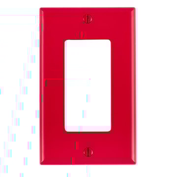 LEVITON 80401-NR PLATE 1G DEC THERMO WITH RED SCREW 