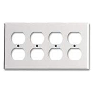 LEVITON 88041 4G DUPLEX PLATE WHITE 