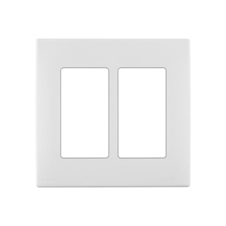 LEVITON REWP2-WW PB WHITE DOUBLE PLATE 
