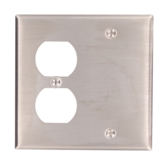 LEVITON 84008-40 PLAQUE 2G 1 VIERGE1 DUPLEX SS