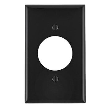 LEVITON 80720-E PLATE 1G 1 SOCKET 1.578 DIAMETER BLACK NYLON 