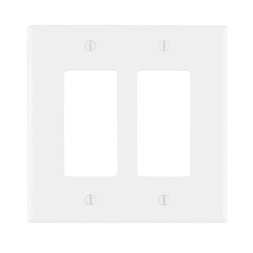 LEVITON PJ262-W PLATE 2G DECORA MEDIUMNYLON 