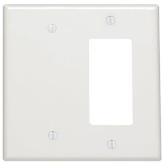 LEVITON P1426-W PLATE 2G DEC VIRGINWHITE 