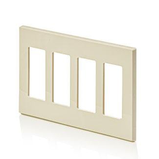 LEVITON 80312-ST 4G DECORA SCREWLESS PLATE LIGHT ALMOND 