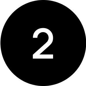Chiffre 2 blanc sur fond noir