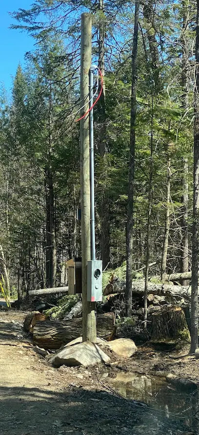 Entrée aérosouterraine pour un chalet